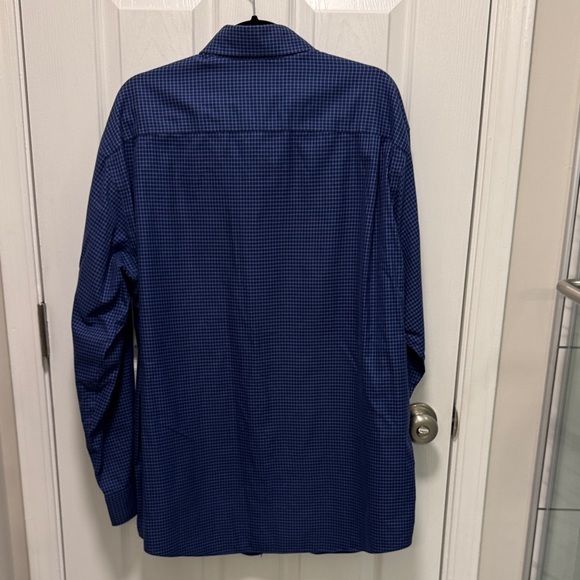 Orvis Men’s Navy Check Button-Down Shirt | 100% Cotton | Size L - Picture 3 of 4